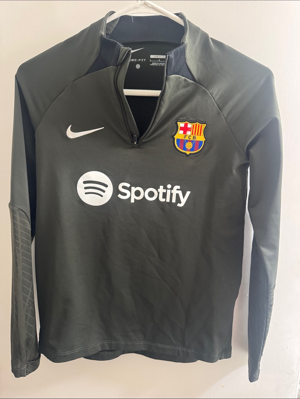 Nike FC Barcelona Olive Green Lightweight Training Jacket